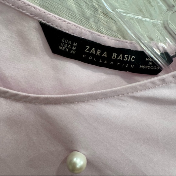 NWT Zara basic pearl/ beaded bell sleeve top ❤️ - Picture 4 of 4